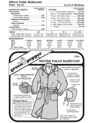 Silver Falls Raincoat for adults, GP539