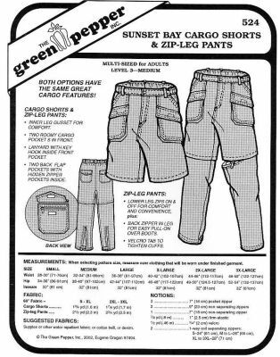 Convertible pant pattern GP524