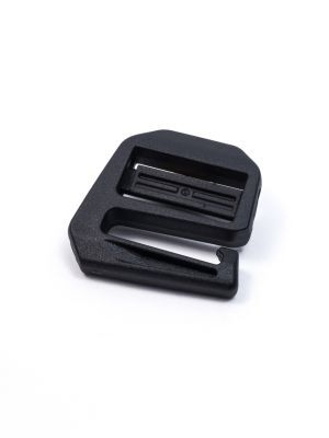 G-buckle webbing-hook, plastic, adjustable, 25mm