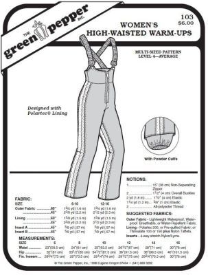 Warm-up pant pattern f. women GP103