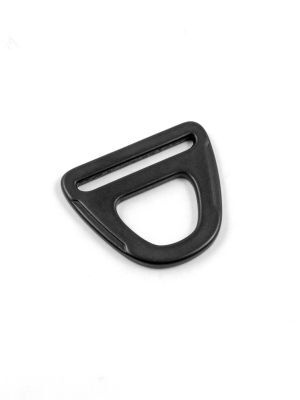 D-Ring, 38mm, with eyelet, aluminium, anodised