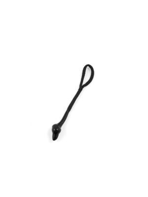 Zipper pull, with knot, with silicone-dip, small, grippy