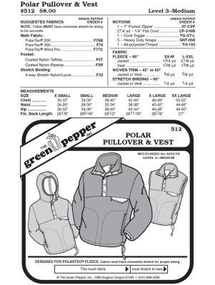 Fleece Pullover and vest pattern GP512