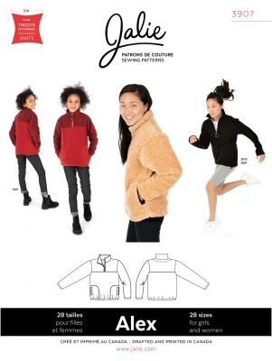 Half-Zip Pullover for Women/Children pattern J3907