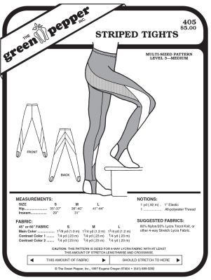 Gestreifte Legging, Schnittmuster GP405